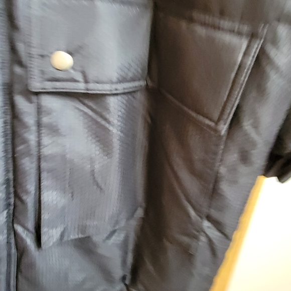 Vintage Majestic MLB Puffer Jacket Mens medium Long Black Insulated 90s umpire - Picture 7 of 10